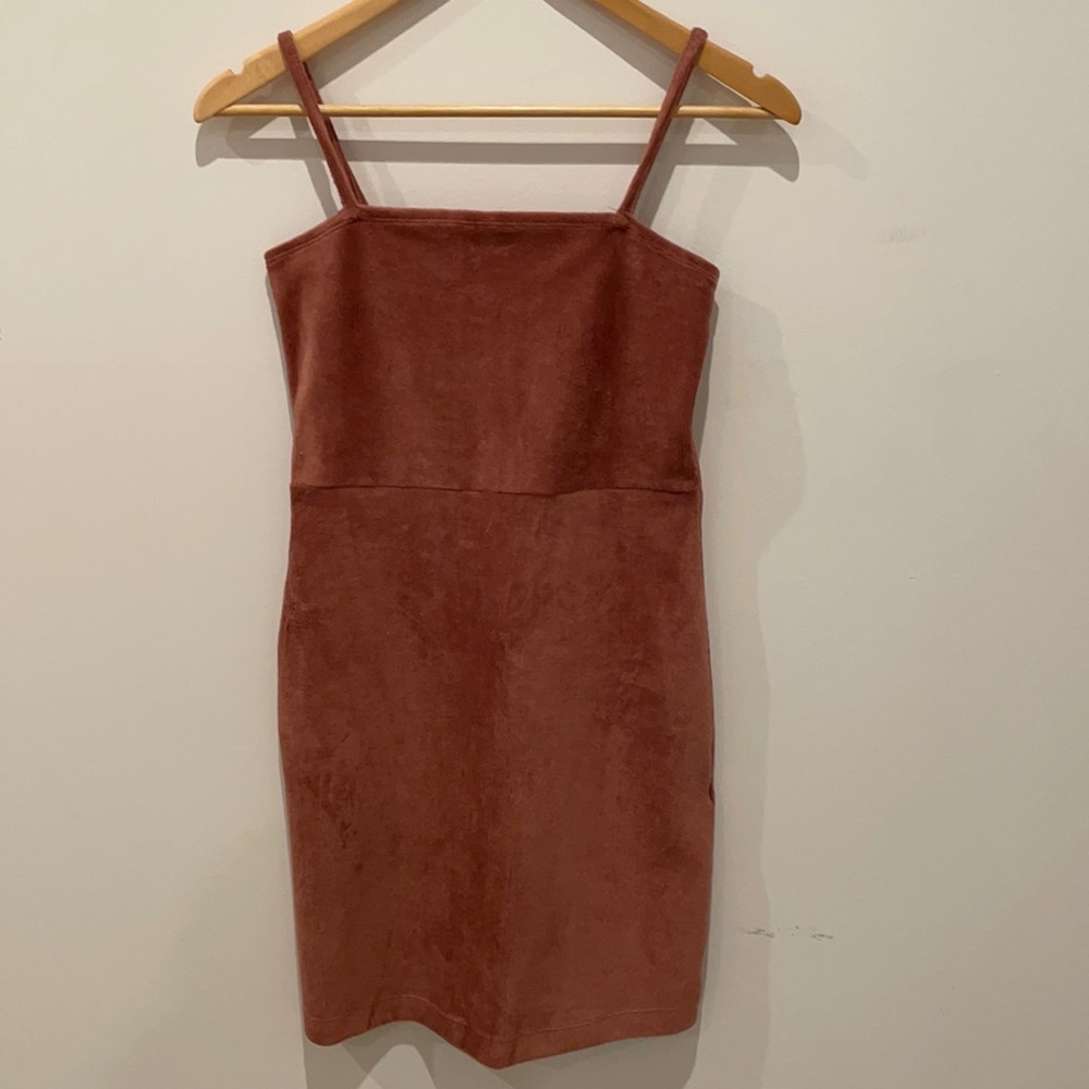 Forever 21 pink velvet bodycon dress